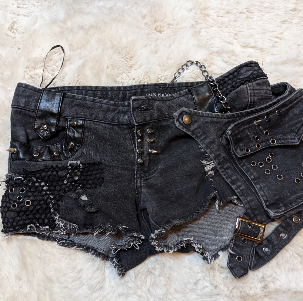Super short denim shorts